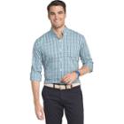 Men's Izod Advantage Sportflex Plaid Regular-fit Stretch Button-down Shirt, Size: Xl, Blue Other