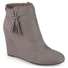 Journee Collection Gia Women's Wedge Ankle Boots, Girl's, Size: 8, Grey