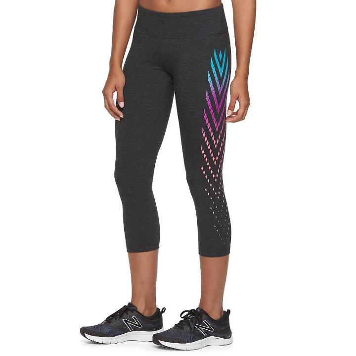 Juniors' So&reg; Graphic Yoga Capri Leggings, Girl's, Size: Small, Med Purple