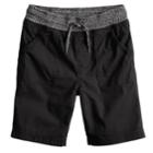 Boys 4-12 Sonoma Goods For Life&trade; Pork Chop Pull On Shorts, Size: 6, Black