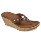 Skechers Cali Beverlee Bizzy Babe Women's Wedge Sandals, Size: 9.5, Lt Brown