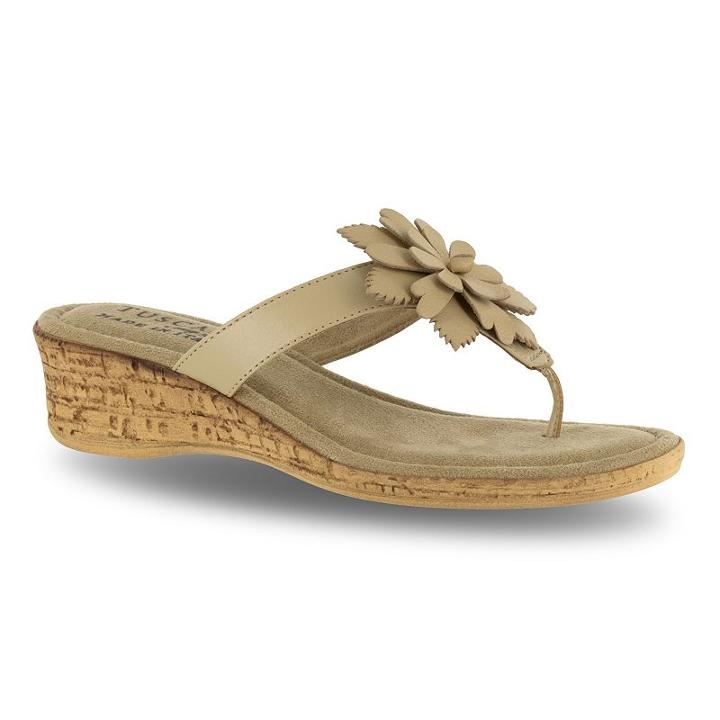 Tuscany By Easy Street Gilda Women's Wedge Sandals, Size: 9.5 Ww, Natural