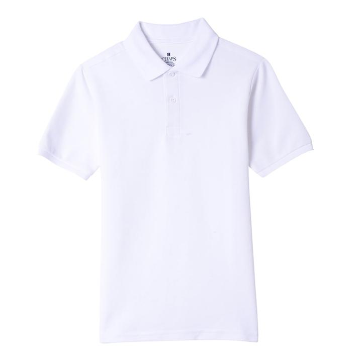 Boys 4-20 Chaps Stitch Polo, Size: 14-16, White