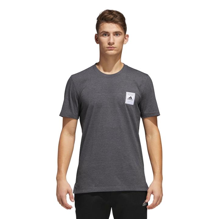 Men's Adidas Patch Tee, Size: Xxl, Dark Grey
