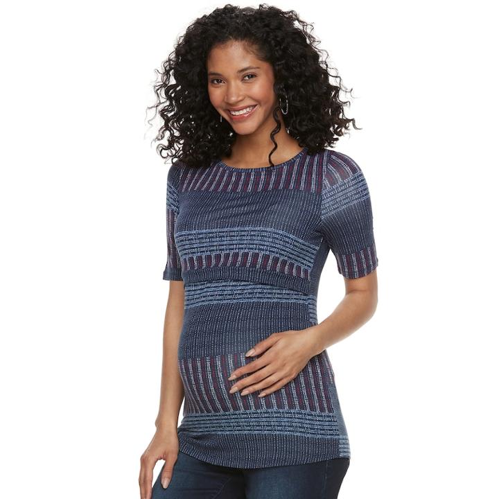 Maternity A:glow Empire Popover Nursing Top, Women's, Size: Xl-mat, Dark Blue