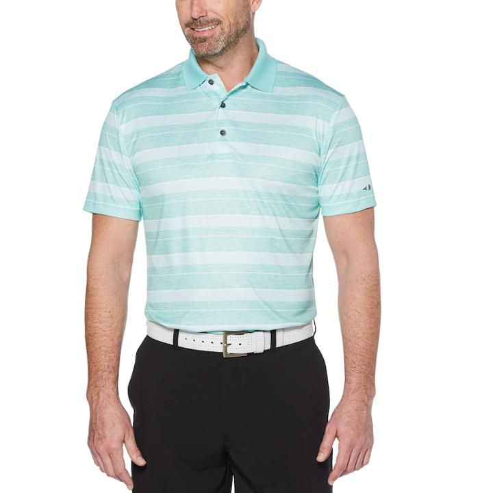 Big & Tall Grand Slam On Course Printed Stripe Polo, Men's, Size: Xl Tall, Lt Green