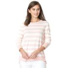 Women's Chaps Marled Embellished Crewneck Sweater, Size: Medium, Pink