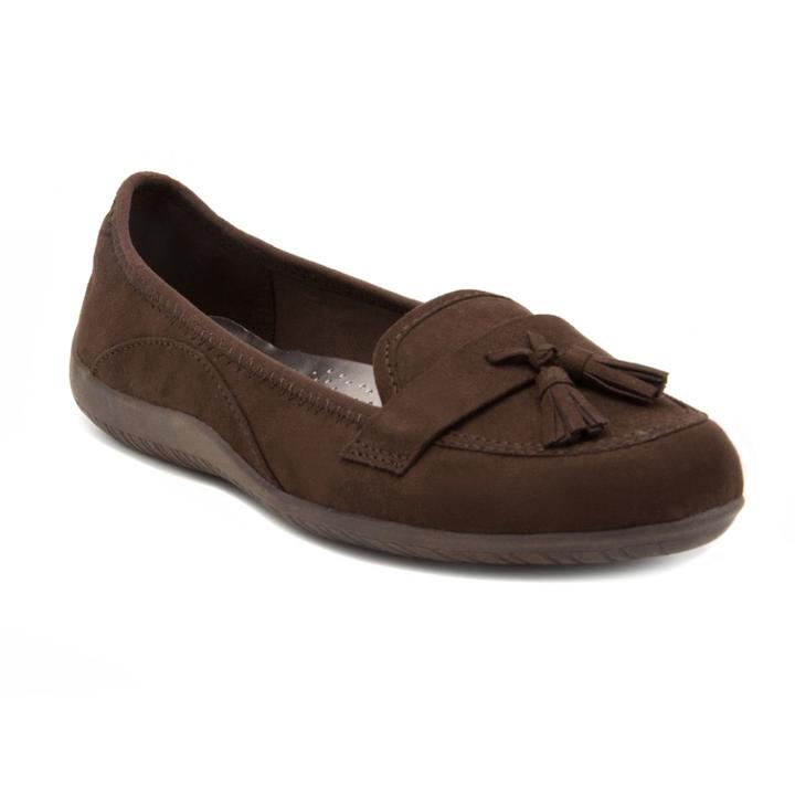 London Fog Barb Women's Loafers, Size: Medium (7.5), Dark Brown