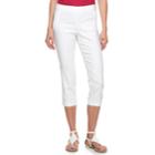 Women's Elle&trade; Pull-on Capri Pants, Size: Xl, White