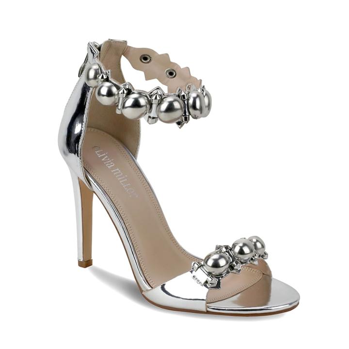Olivia Miller Eastport Women's High Heel Sandals, Size: 8, Silver