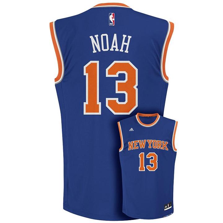 Men's Adidas New York Knicks Joakim Noah Nba Replica Jersey, Size: Large, Blue