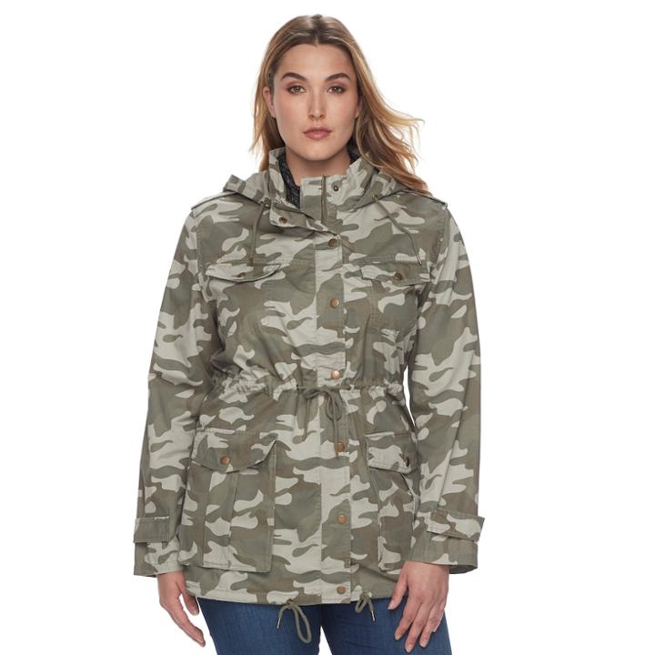 Plus Size Apt. 9&reg; Hooded Parka, Women's, Size: 1xl, Green Oth