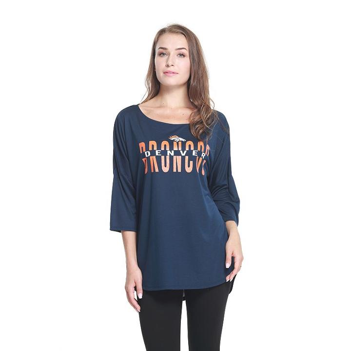 Women's Concepts Sport Denver Broncos Vortex Top, Size: Small, Blue (navy)