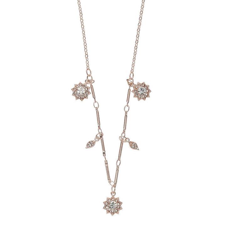 Lc Lauren Conrad Starburst & Leaf Necklace, Women's, Pink Other