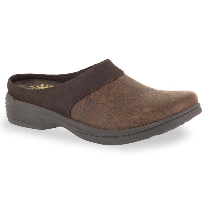 Solite By Easy Street Cozy Women's Mules, Size: 9 Wide, Med Brown