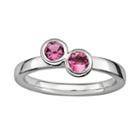 Stacks And Stones Sterling Silver Pink Tourmaline Stack Ring, Women's, Size: 9