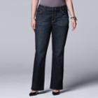 Plus Size Simply Vera Vera Wang Bootcut Jeans, Women's, Size: 20 W, Dark Blue