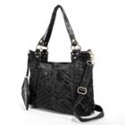 Amerileather Hazelle Leather Convertible Shoulder Bag, Women's, Black