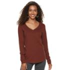Women's Sonoma Goods For Life&trade; Essential V-neck Tee, Size: Small, Red/coppr (rust/coppr)