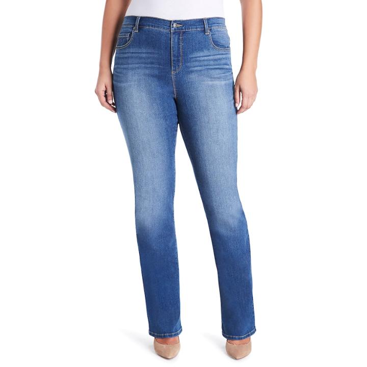 Plus Size Gloria Vanderbilt Avery High-rise Pull-on Jeans, Women's, Size: 16 W, Blue