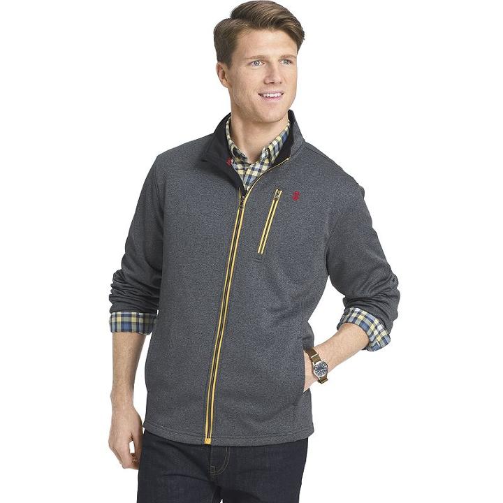 Big & Tall Izod Classic-fit Solid Hoodie, Men's, Size: 2xl Long, Grey (charcoal)