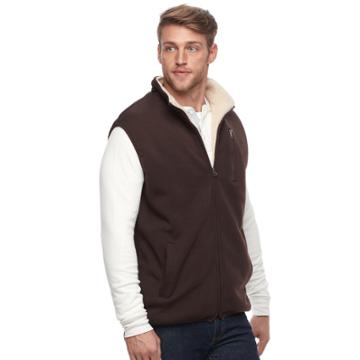 Men's Victory 40 Sherpa-lined Fleece Vest, Size: Large, Brown