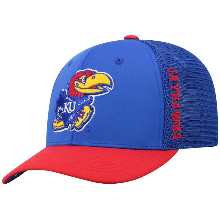 Adult Top Of The World Kansas Jayhawks Chatter Memory-fit Cap, Men's, Med Blue