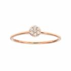 Lc Lauren Conrad 10k Gold Diamond Accent Flower Ring, Women's, Size: 9, White