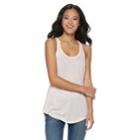 Juniors' So&reg; Contrast Trim Racerback Tank, Teens, Size: Medium, Light Pink