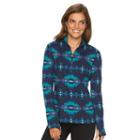 Women's Chaps Printed Half-zip Pullover, Size: Xs, Blue (navy)