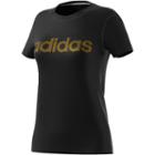 Women's Adidas Short Sleeve Graphic Tee, Size: Small, Black