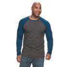 Big & Tall Urban Pipeline&reg; Awesomely Soft Ultimate Regular-fit Raglan Tee, Men's, Size: Xxl Tall, Dark Blue