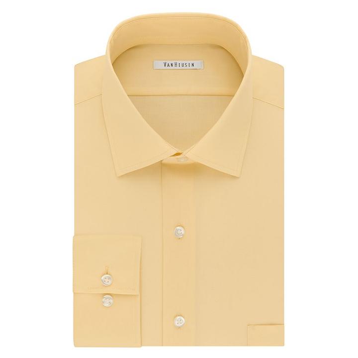 Men's Van Heusen Flex Collar Regular-fit Dress Shirt, Size: 15.5-34/35, Yellow Oth
