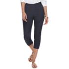 Women's Elle&trade; Pull-on Back Seam Capri Pants, Size: Xs, Blue