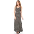 Petite Apt. 9&reg; Mixed Stripe Maxi Dress, Women's, Size: L Petite, Black White Stripe