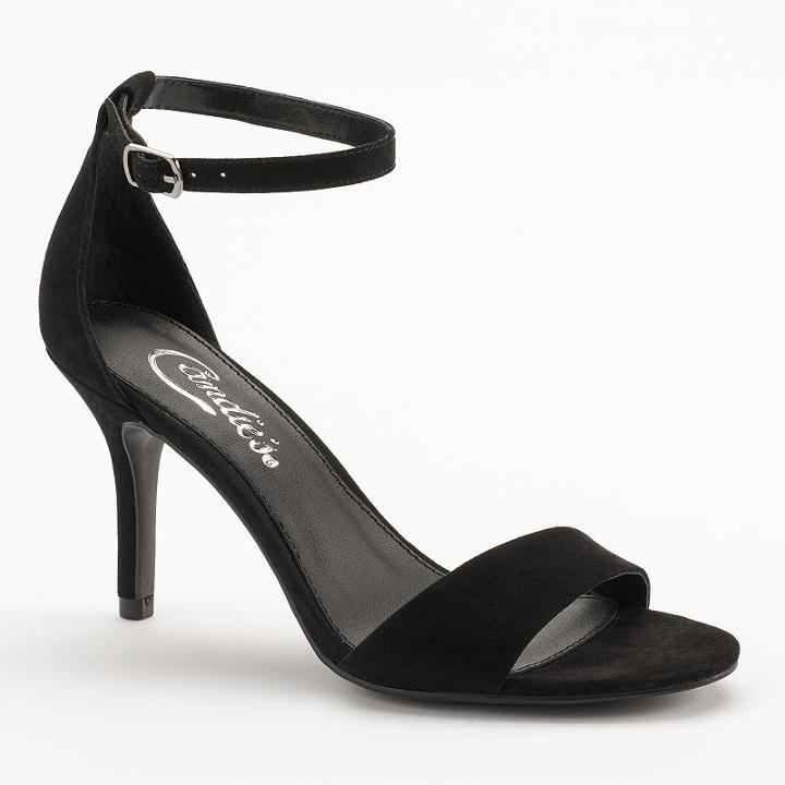 Candie's&reg; Women's Ankle Strap High Heel, Teens, Size: Medium (6.5), Black