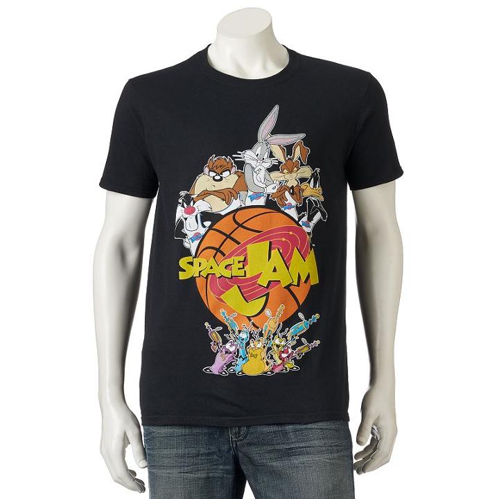 Men's Looney Tunes Space Jam Tee, Size: Medium, Black