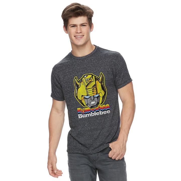 Men's Transformers Bumblebee Tee, Size: Medium, Dark Grey