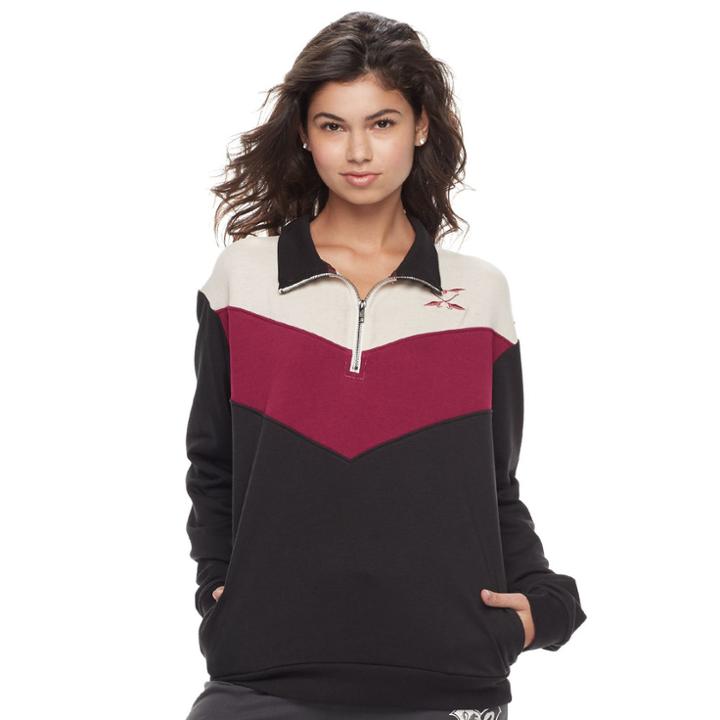 Juniors' Harry Potter Quidditch 1/4-zip Graphic Sweatshirt, Teens, Size: Xl, Black