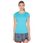 Women's Grand Slam Cap Sleeve Tennis Tee, Size: Xl, Turquoise/blue (turq/aqua)