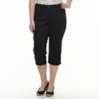 Plus Size Croft & Barrow&reg; Cuffed Crop Jeans, Women's, Size: 16 W, Black