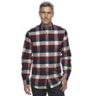 Men's Croft & Barrow&reg; True Comfort Plaid Classic-fit Flannel Button-down Shirt, Size: Medium, Dark Red