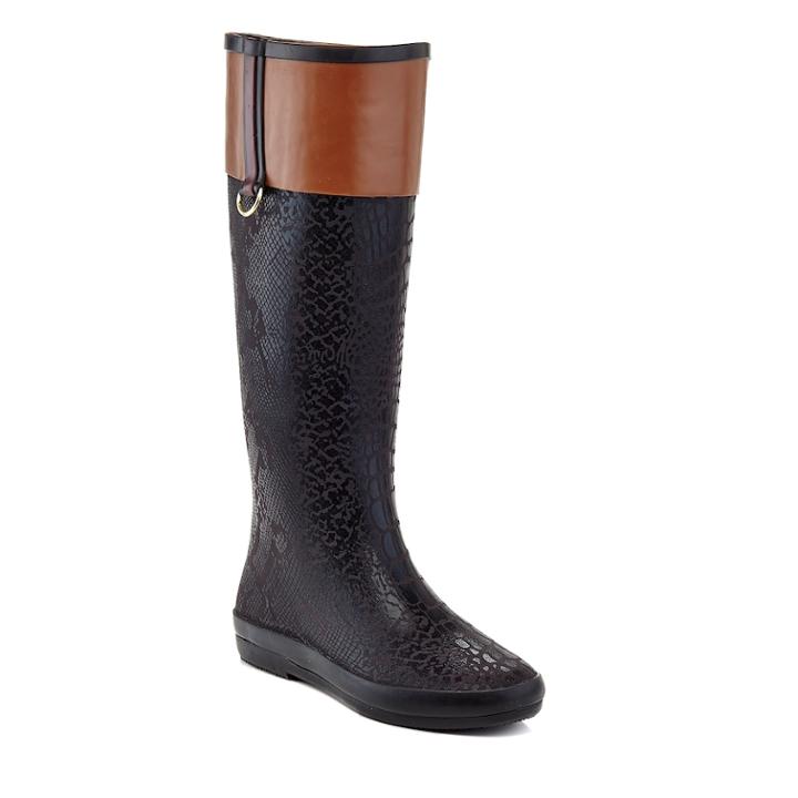 Henry Ferrera Salute 200 Women's Water Resistant Tall Rain Boots, Size: Medium (6), Black