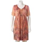 Plus Size World Unity Embellished Cold-shoulder Dress, Women's, Size: 3xl, Med Orange