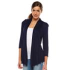 Women's Ab Studio Open-front Cardigan, Size: Regular, Blue (navy)