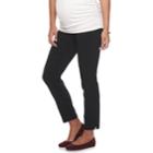 Maternity A:glow Full Belly Panel Slim Ankle Pants, Women's, Size: 8-mat, Black