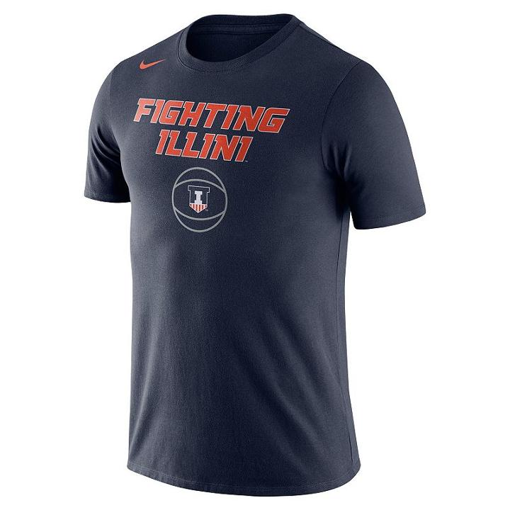 Men's Nike Illinois Fighting Illini Basketball Local Tee, Size: Xl, Blue (navy)