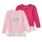 Girls 4-6x Freestyle Revolution 2-pack Drop-waist Hem Pink Glitter Tops, Girl's, Size: 5, Ovrfl Oth