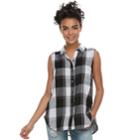 Juniors' So&reg; Sleeveless Shirt, Teens, Size: Small, Black