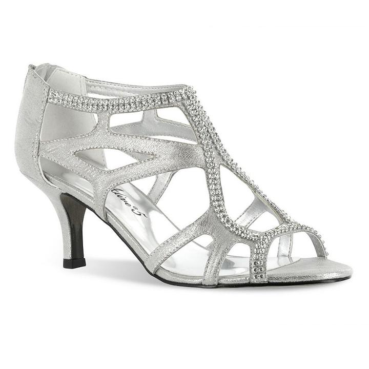 Easy Street Flattery Women's Evening Dress Heels, Size: 6.5 Wide, Silver